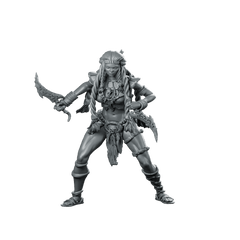 Verso Miniature Dual - Dagger Female Warrior Resin - Haito - We Print Miniatures