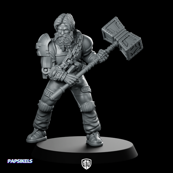 Viking Towr Gang Leader Miniature Cyberpunk Enforcer