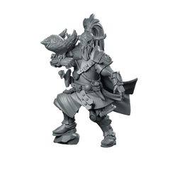 Viking with Crow Miniature Axe Raider Warrior - CastNPlay - We Print Miniatures