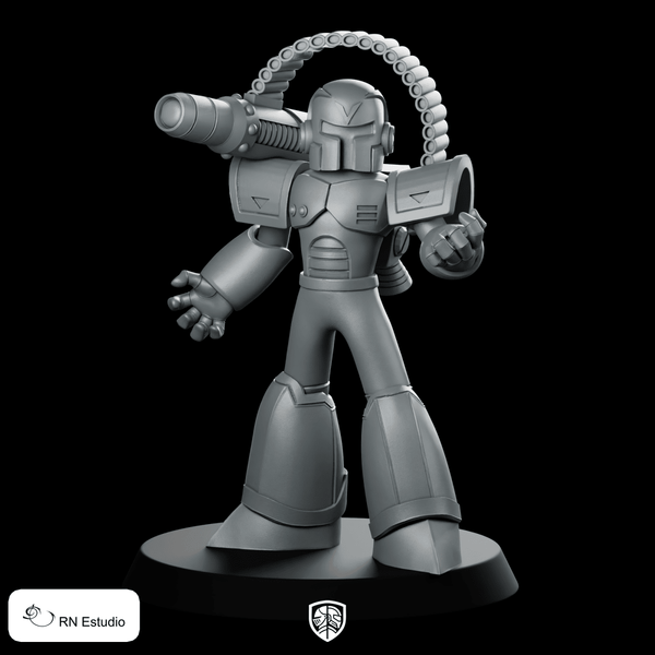 Vile Megaman Miniature Armored Sci - Fi Blaster Hero - RN Estudio - We Print Miniatures