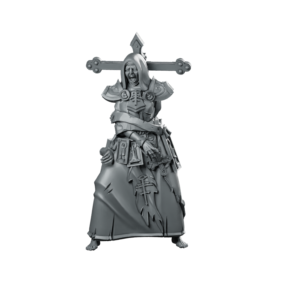 Vile Nun G miniature screaming zealot cross Miniature 360 Spin 01