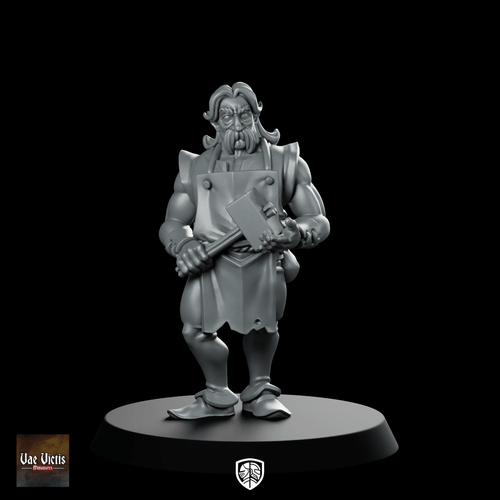 Village Blacksmith Miniature - Vae Victis - We Print Miniatures