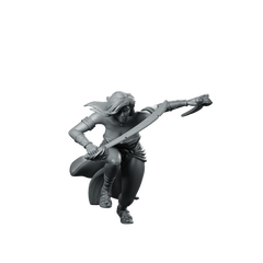 Violet Miniature Warrior Blade Dancer Rogue Miniature 360 Spin 01