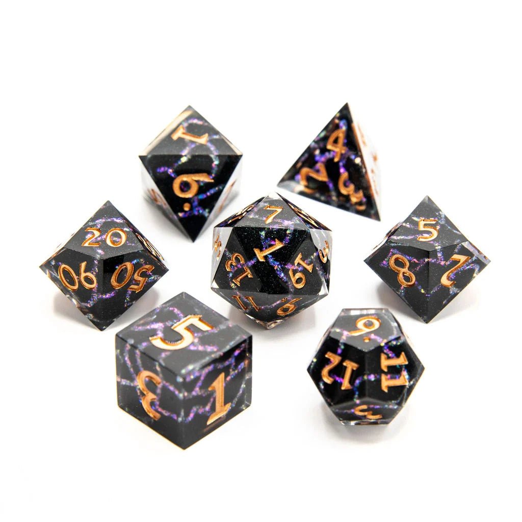 Violet Rift | Art Core Dice| 7 Piece Set - Tabletop Dominion - We Print Miniatures