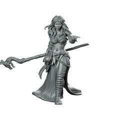 Viosenna Miniature Fantasy Female Staff Adventurer - Haito - We Print Miniatures