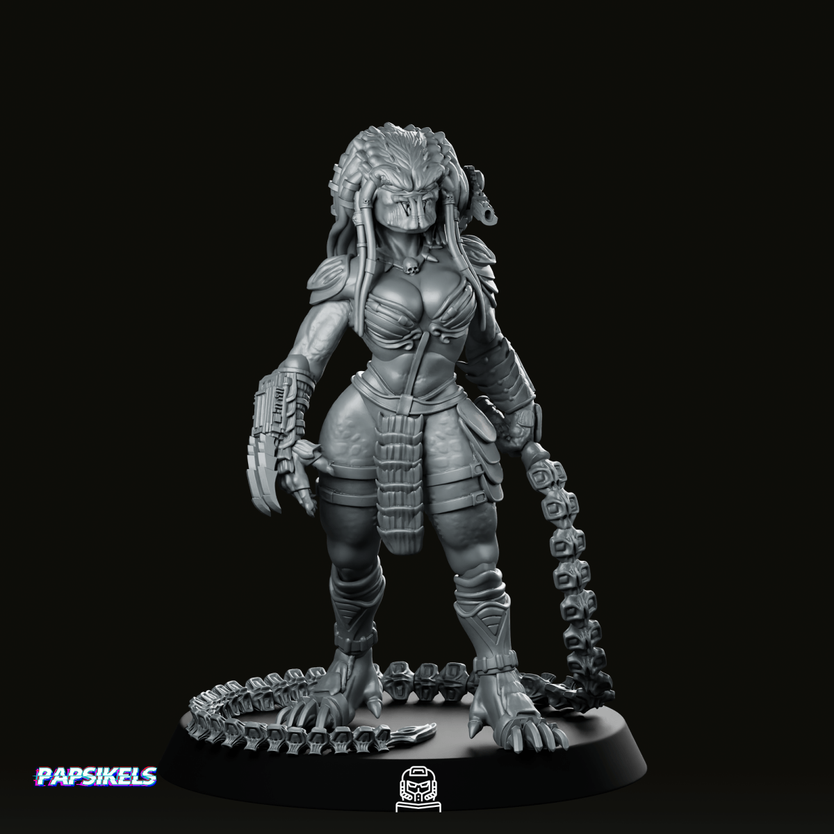 Vixen Latigo Skull Hunter Mistika Miniature - Papsikels Miniatures - We Print Miniatures