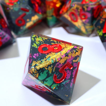 Voltaic Bloom | Art Core Dice | 7 Piece Set - Tabletop Dominion - We Print Miniatures