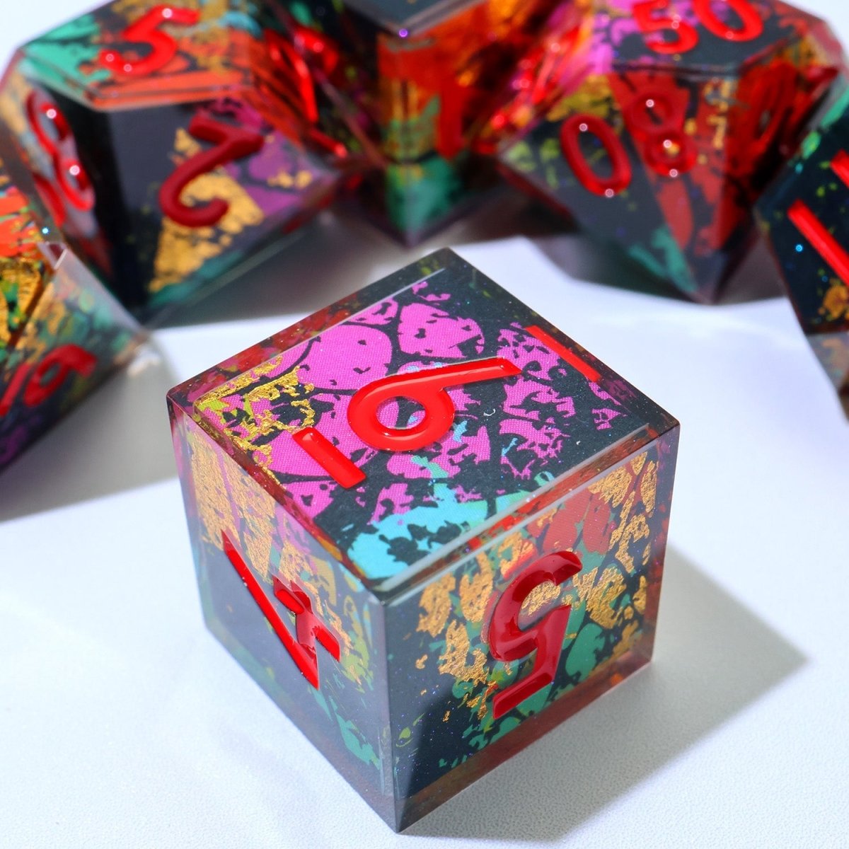 Voltaic Bloom | Art Core Dice | 7 Piece Set - Tabletop Dominion - We Print Miniatures