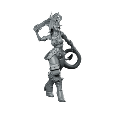 Vorlach Brawling Menace Miniature Tiefling Tavern Brawler Fighter Miniature 360 Spin 01