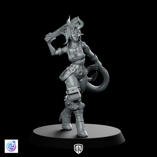 Vorlach Brawling Menace Miniature Tiefling Tavern Brawler Fighter