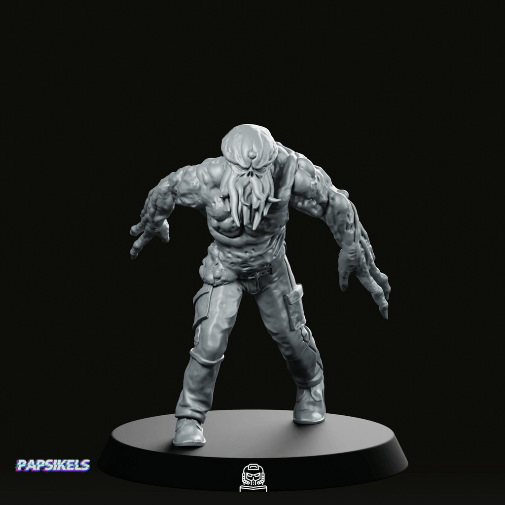Voteless Squid Mind Zombie 1 Miniature - Papsikels Miniatures - We Print Miniatures