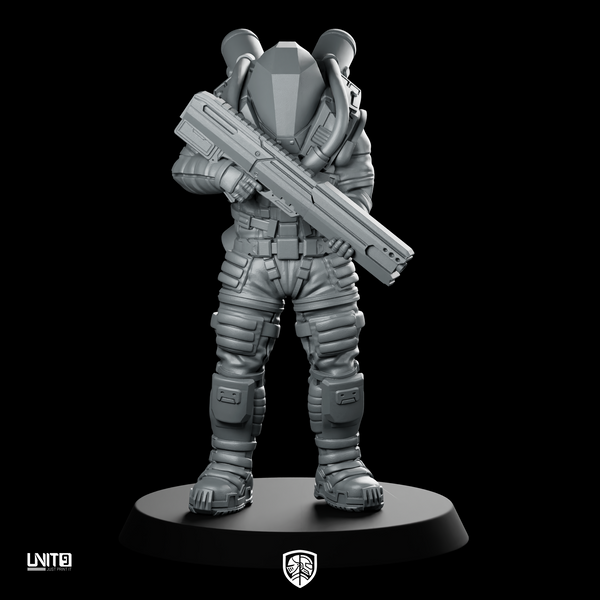 Voyager Pose 1 Cyberpunk Miniature Armored Trooper