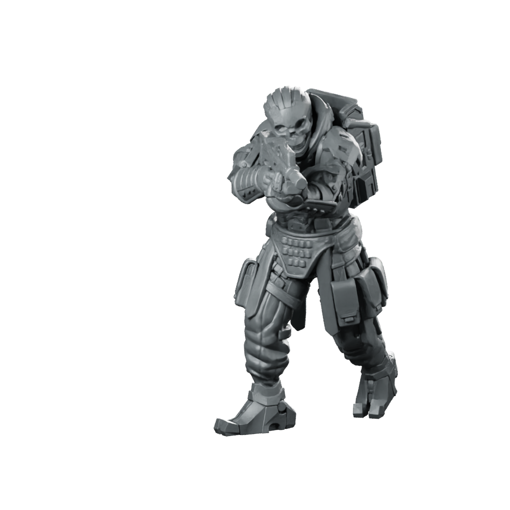 Vtx 11 Bonesaw 1V3 Cyberpunk Miniature Cyborg Sniper Miniature 360 Spin 01