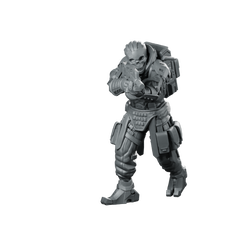Vtx 11 Bonesaw 1V3 Cyberpunk Miniature Cyborg Sniper Miniature 360 Spin 01