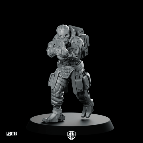 Vtx 11 Bonesaw 1V3 Cyberpunk Miniature Cyborg Sniper - Unit9 - We Print Miniatures