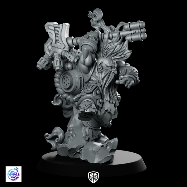 Vulcan Dwarves Thoromir Lume Hammer & Shield Miniature