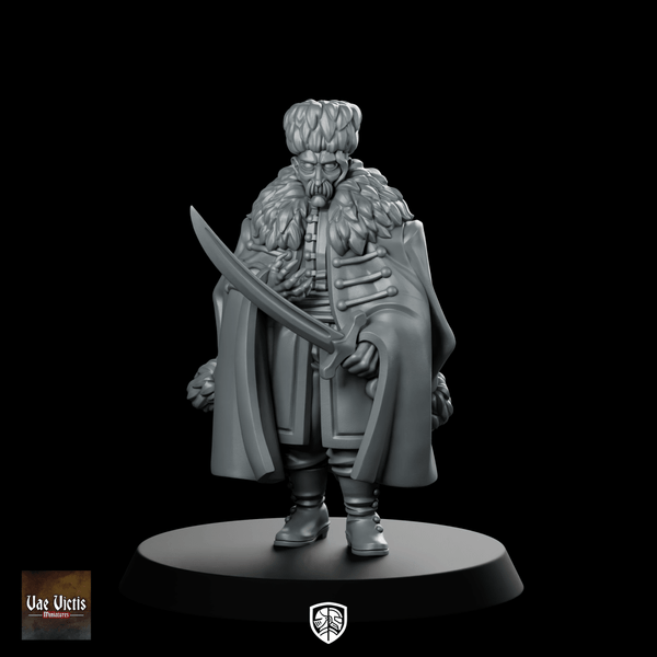 Vvm Feb 26 Cossack Leader Or Vampire Miniature - Vae Victis - We Print Miniatures