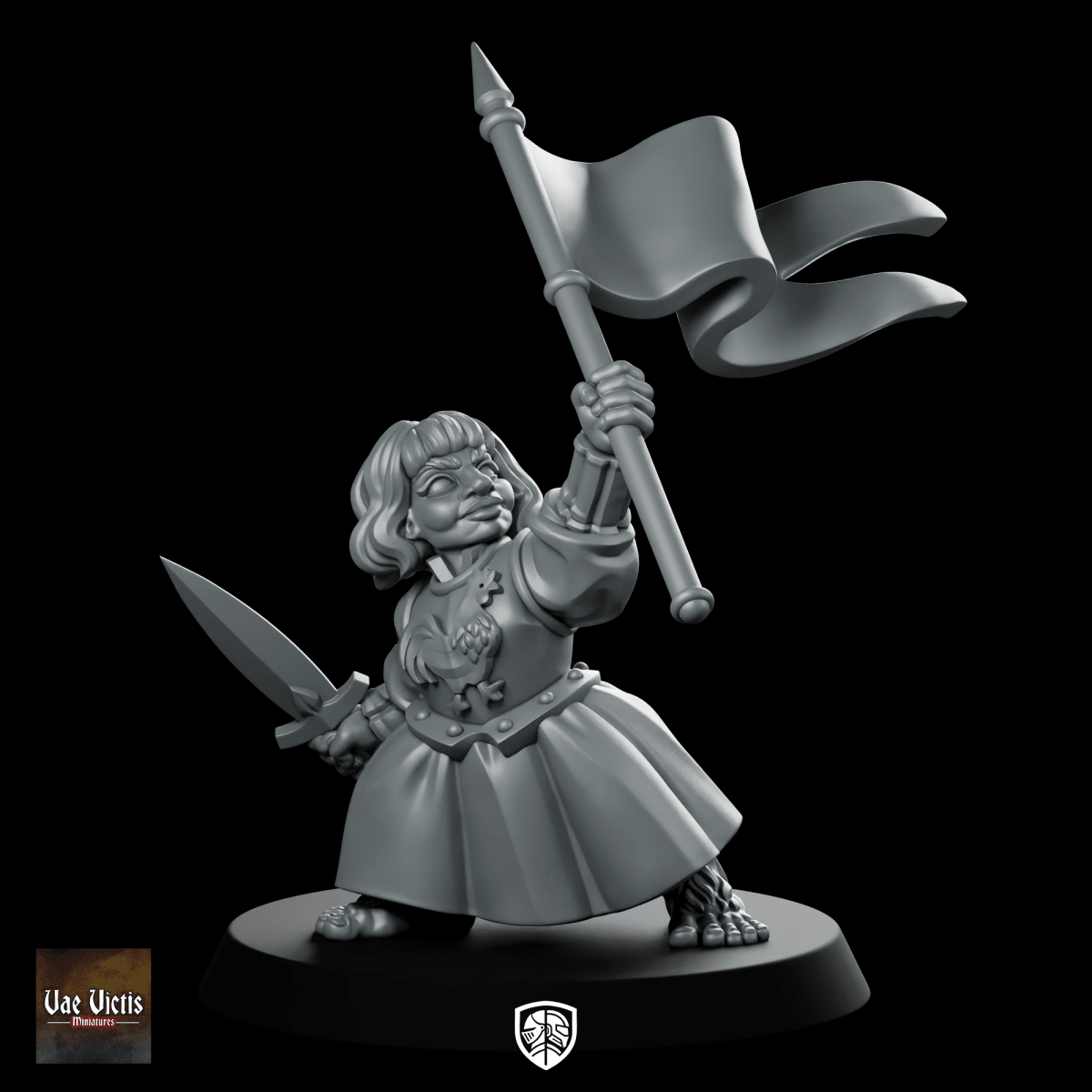 Vvm Jan 26 Halfling Folk Hero No Halo Miniature - Vae Victis - We Print Miniatures