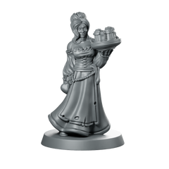 Waitress Fantasy Miniature Miniature 360 Spin 01