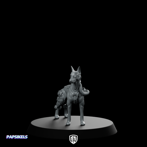 Waldo Dog Cyberpunk Companion Miniature Resin Sci-Fi