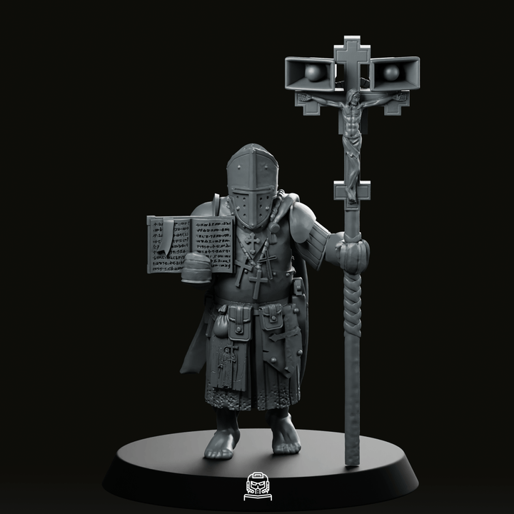 Trench Soldier War Priest Miniature Armored Preacher