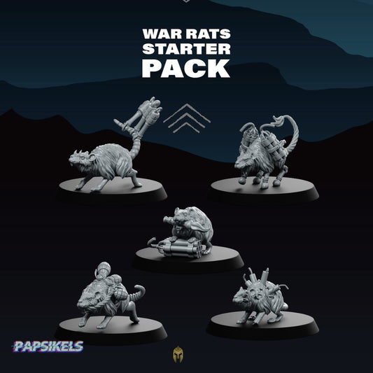 War Rats Starter Miniature Pack Product - Papsikels Miniatures - We Print Miniatures