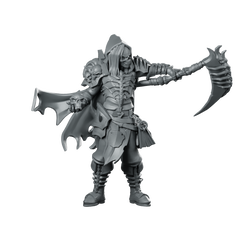 Warlock Death Wizard Miniature Necromancer Scythe Hooded Villain Miniature 360 Spin 01