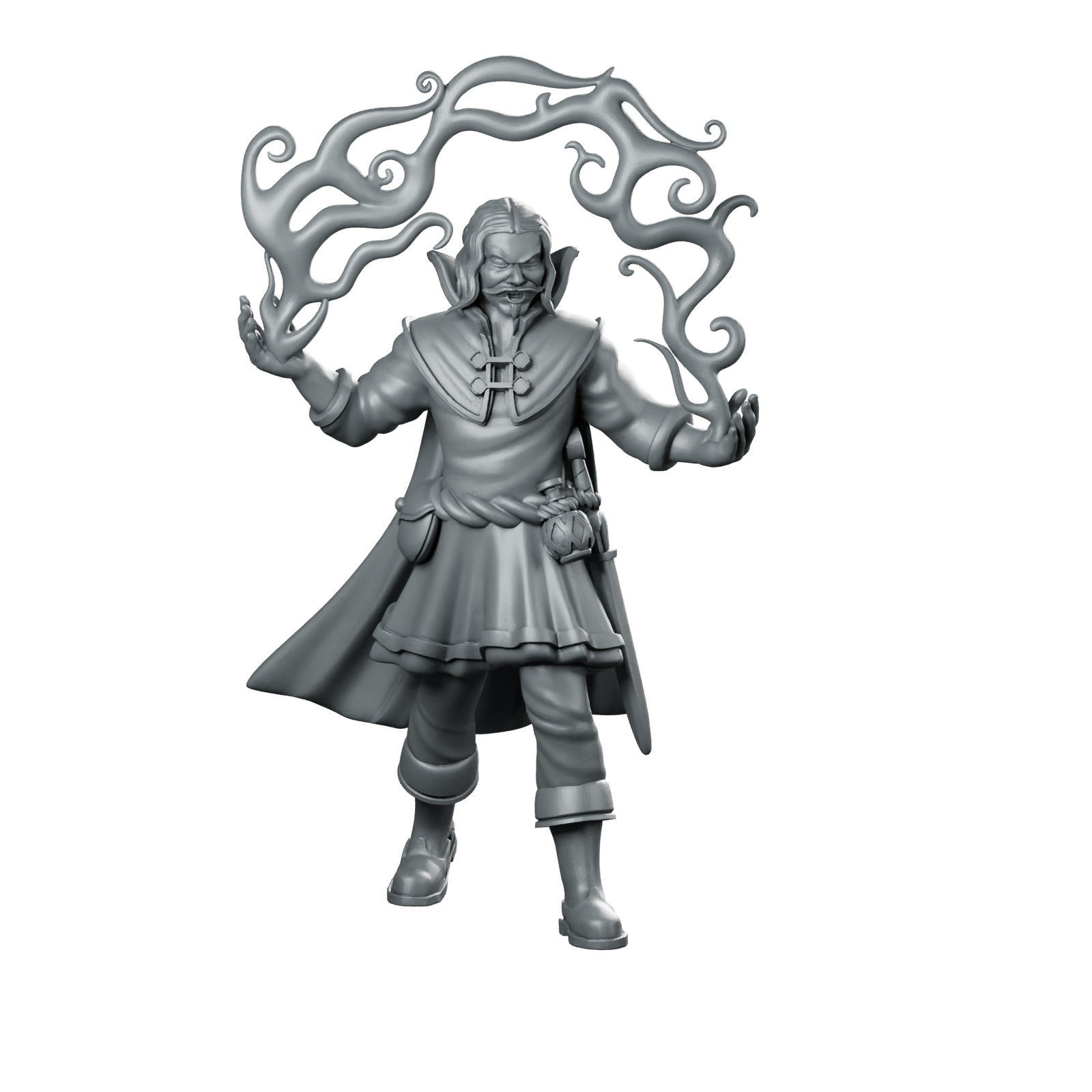 Warlock Man Repaired Miniature Elf Mage Miniature 360 Spin 01