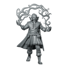 Warlock Man Repaired Miniature Elf Mage Miniature 360 Spin 01