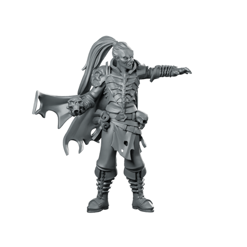 Warlock Necromancer Miniature Dark Mage Spellcaster RPG Miniature 360 Spin 01
