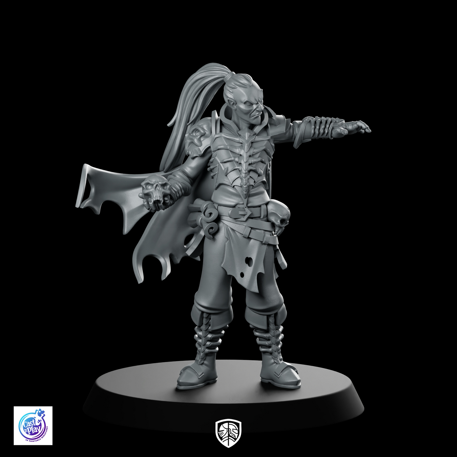 Warlock Necromancer Miniature Dark Mage Spellcaster RPG
