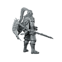 Warlock Scythe Gripping Miniature Dark Gothic Reaper Mage Miniature 360 Spin 01
