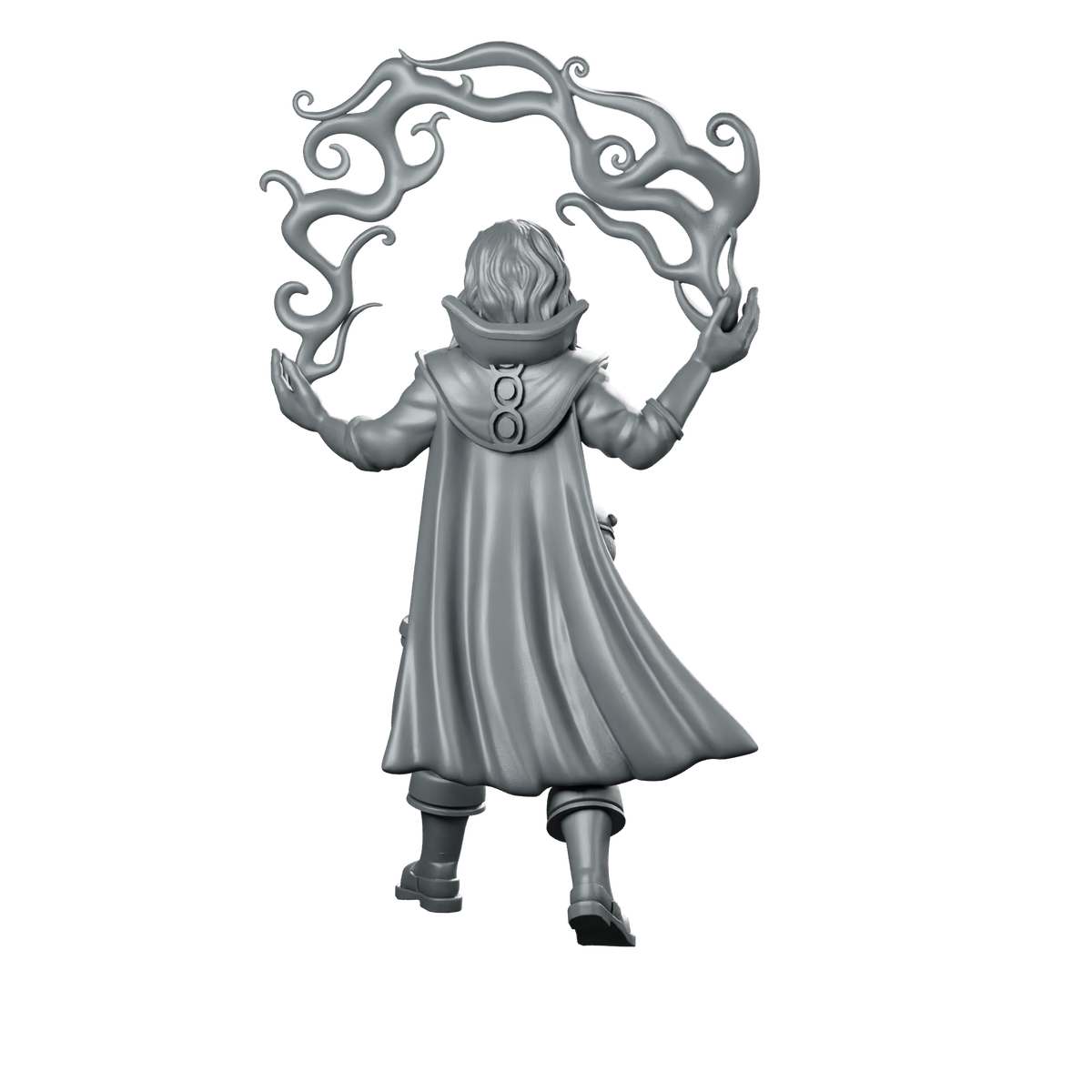 Warlock Woman Miniature Elven Spellcaster Sorceress Miniature 360 Spin 05