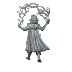 Warlock Woman Miniature Elven Spellcaster Sorceress Miniature 360 Spin 05