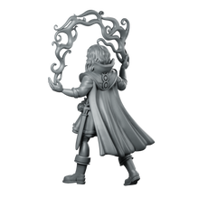 Warlock Woman Miniature Elven Spellcaster Sorceress Miniature 360 Spin 06