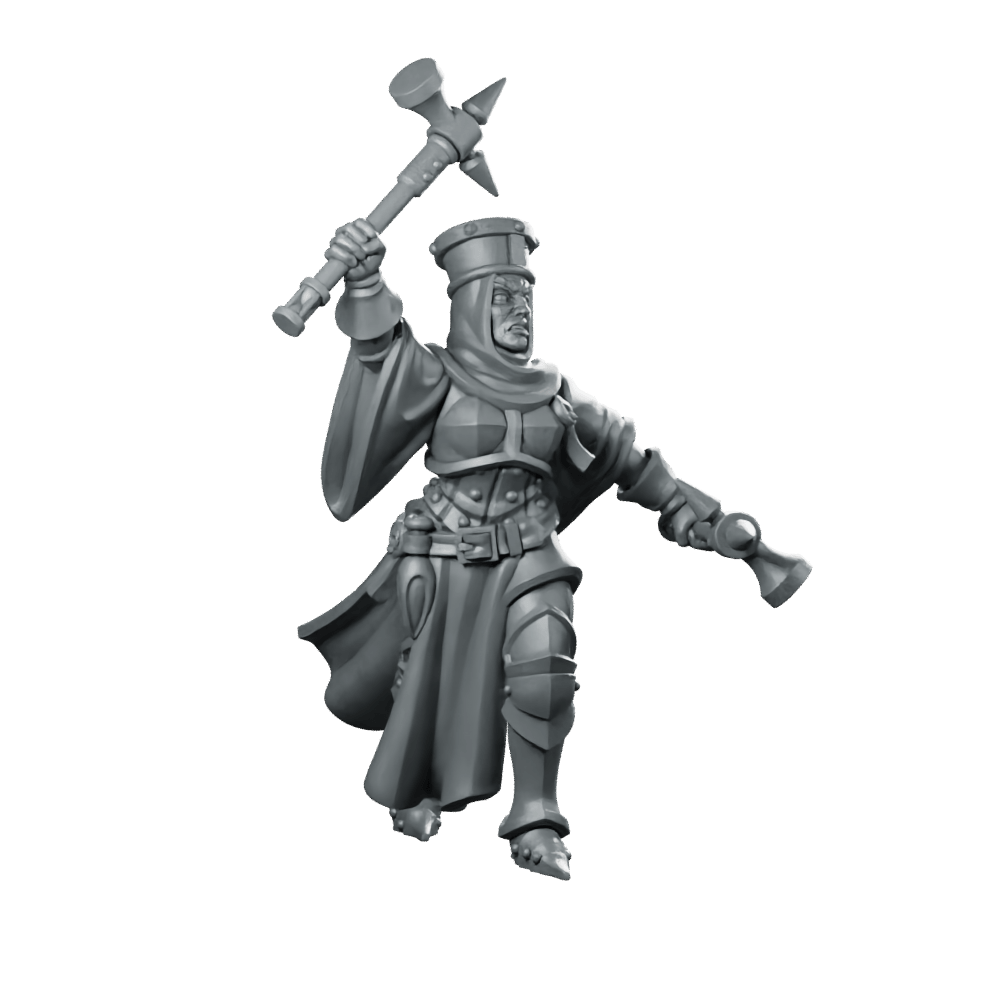 Trench Soldier Warrior Nun Fantasy Miniature Axe - Vae Victis - We Print Miniatures