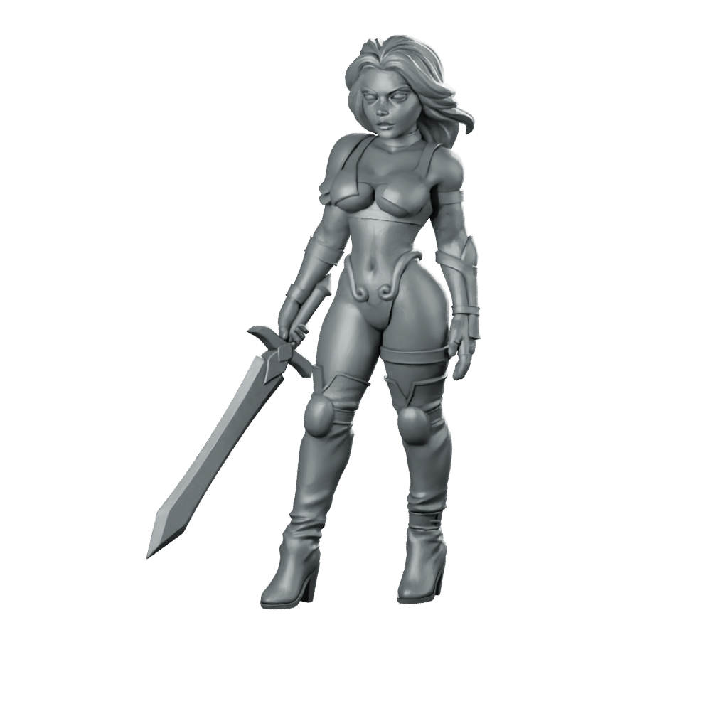 Warrior Princess Miniature Sci - Fi Sword Heroine - RN Estudio - We Print Miniatures