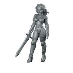 Warrior Princess Miniature Sci - Fi Sword Heroine - RN Estudio - We Print Miniatures