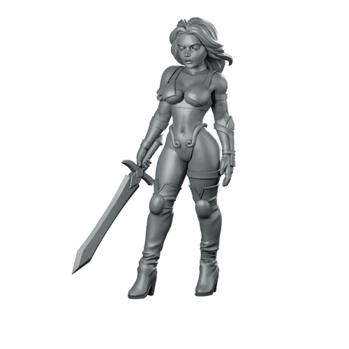 Warrior Princess Miniature Sci - Fi Sword Heroine - RN Estudio - We Print Miniatures