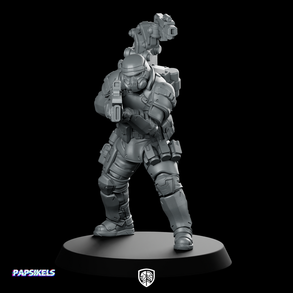 Watanabe Pulse Trooper F Scifi Miniature Armored Soldier