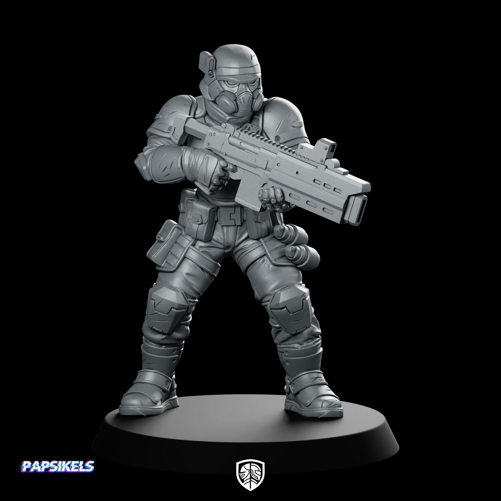 Watanabe Security Patroller Miniature Armoured Sci-Fi Trooper