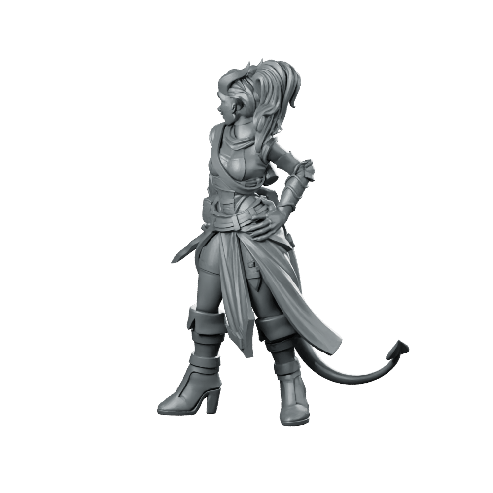 Watching Still Miniature Sci - Fi Female Dagger Operative - CastNPlay - We Print Miniatures