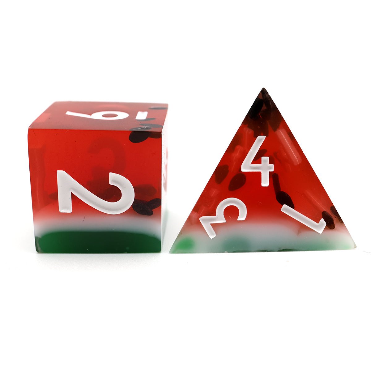 Watermelon Sugar | Sharp Edge Dice | 7 Piece Set - Tabletop Dominion - We Print Miniatures