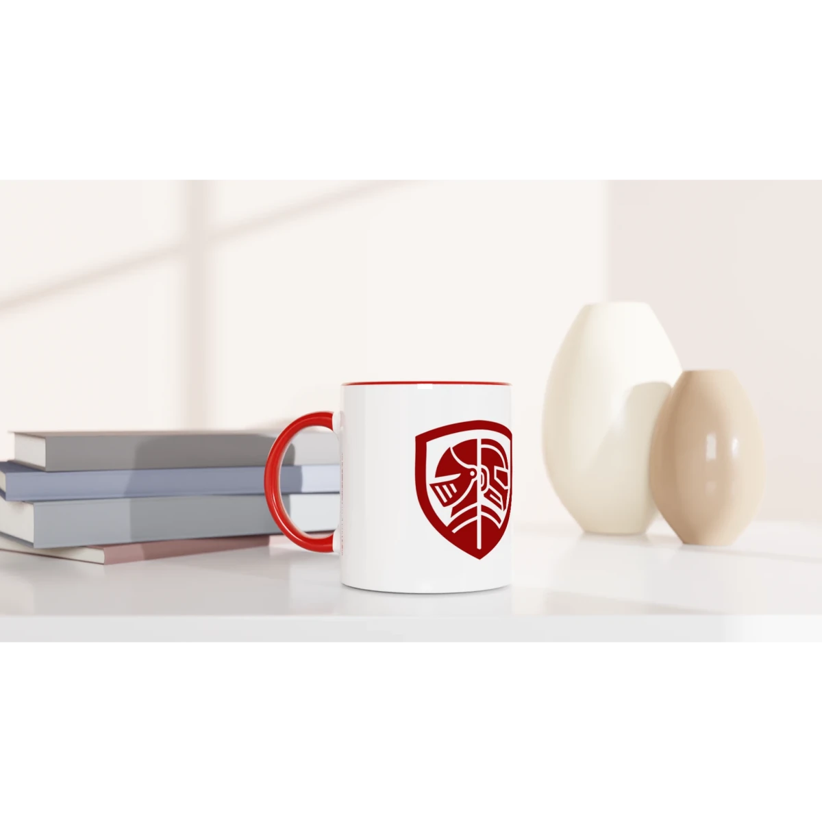 We Print Miniatures White 11oz Ceramic Mug with Color Inside Ceramic Red - We Print Miniatures - We Print Miniatures