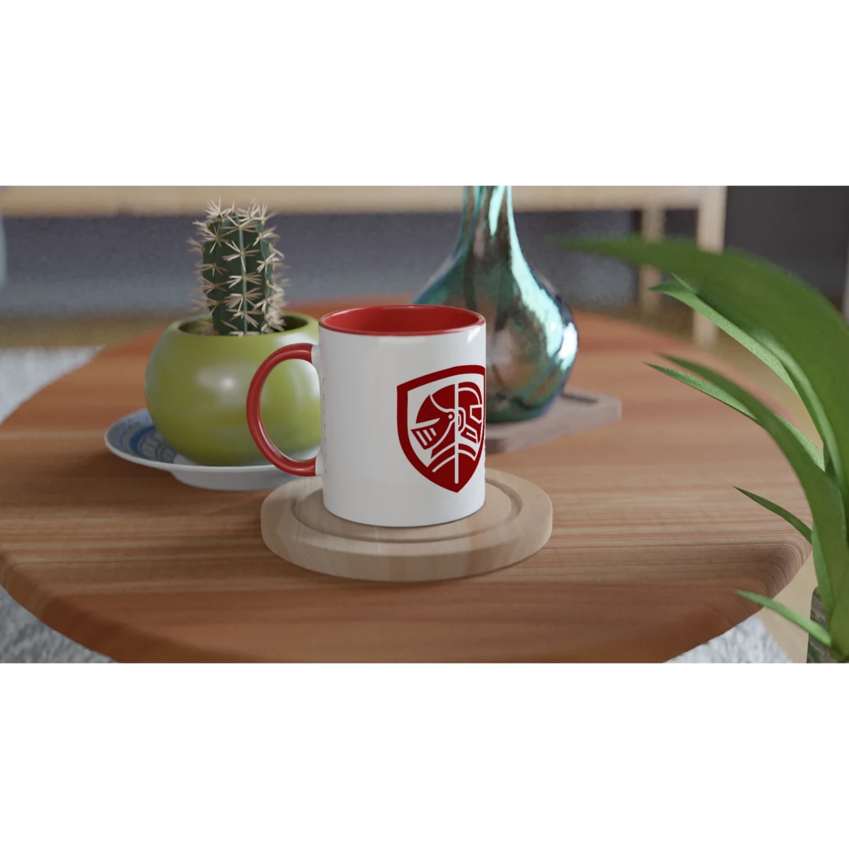 We Print Miniatures White 11oz Ceramic Mug with Color Inside Ceramic Red - We Print Miniatures - We Print Miniatures