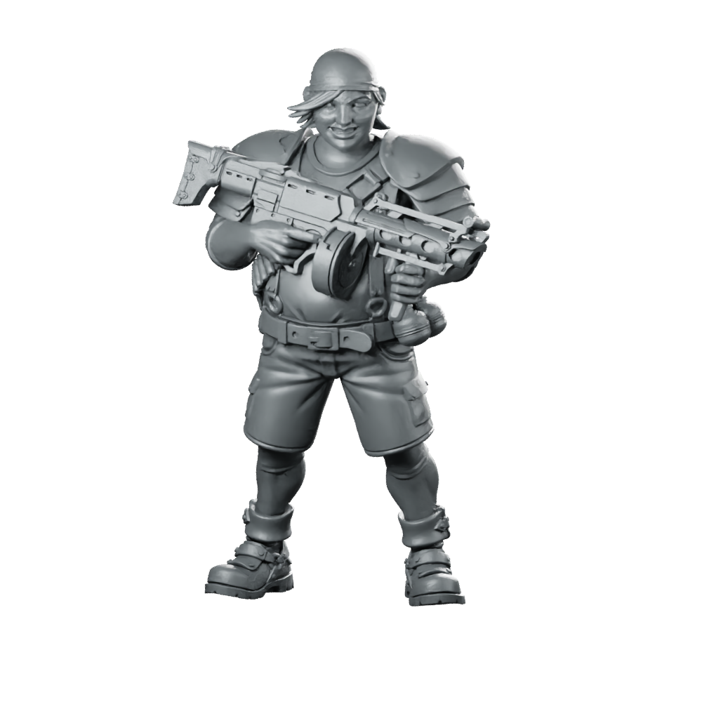 Wedge Miniature Armoured Gunner Miniature 360 Spin 01