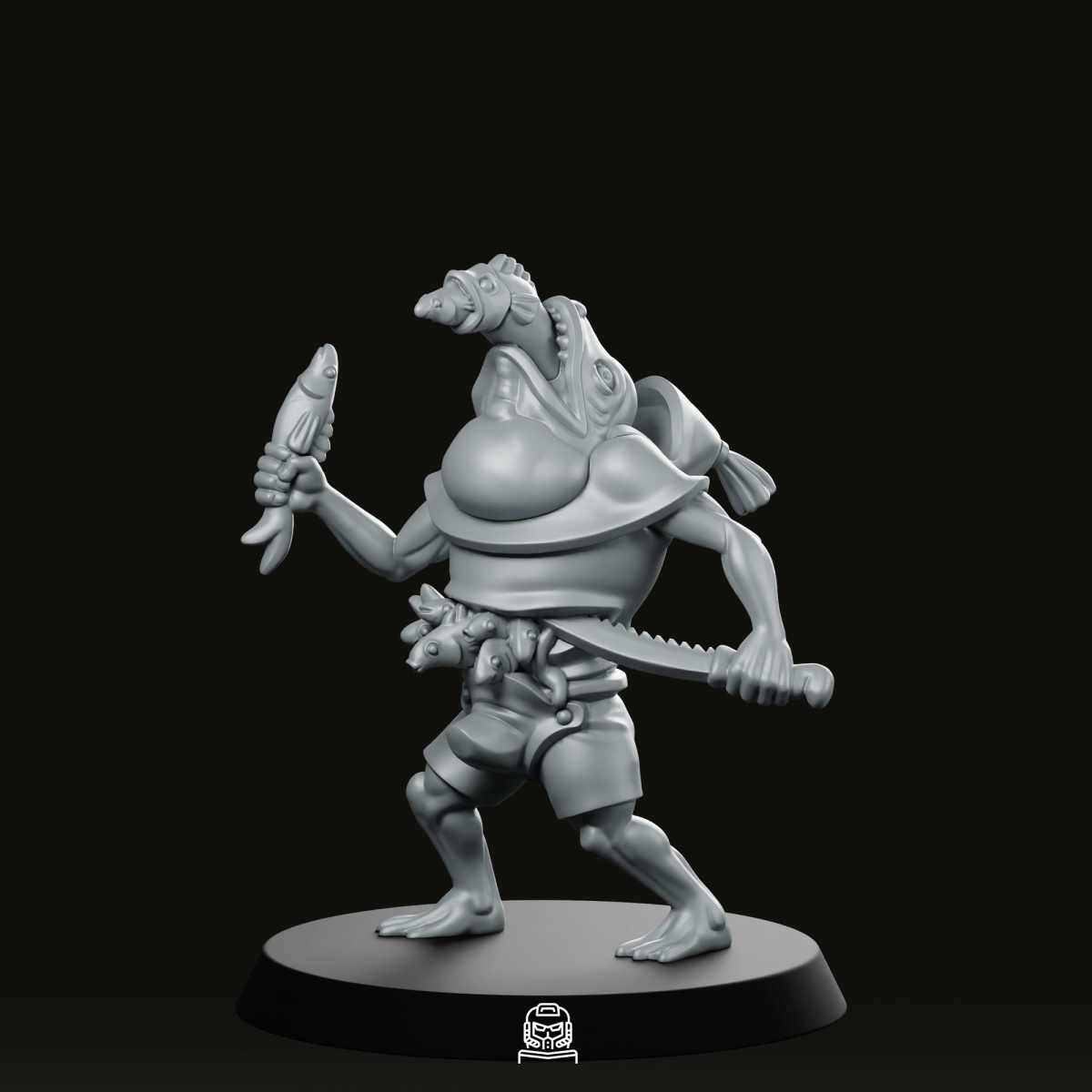 Weird Fishman Miniature - Vae Victus Miniatures - We Print Miniatures