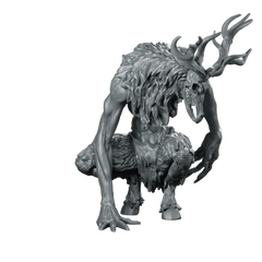 Wendigo Miniature Wendigo Antlered Undead Creature Miniature 360 Spin 01