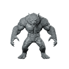 Werewolf Crouching With Claws Out Miniature Beast Miniature 360 Spin 01