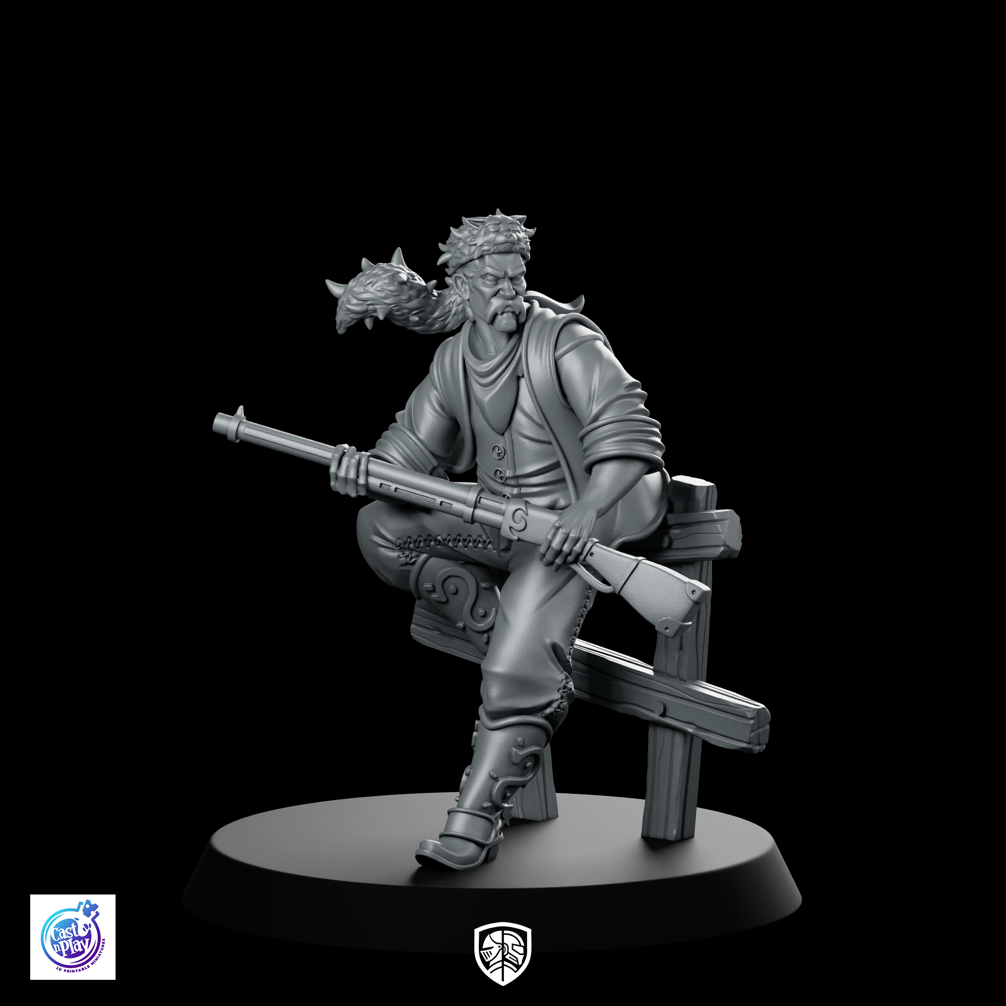 Western Caleb Frontier Tracker Rifleman Gunslinger Hero | We Print ...